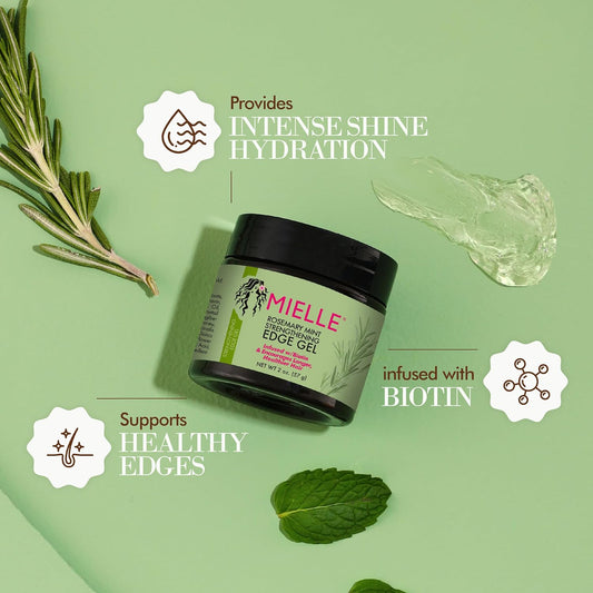 Mielle Organics Rosemary Mint Strengthening Edge Gel | Gel Fixation, Renforcement & Brillance