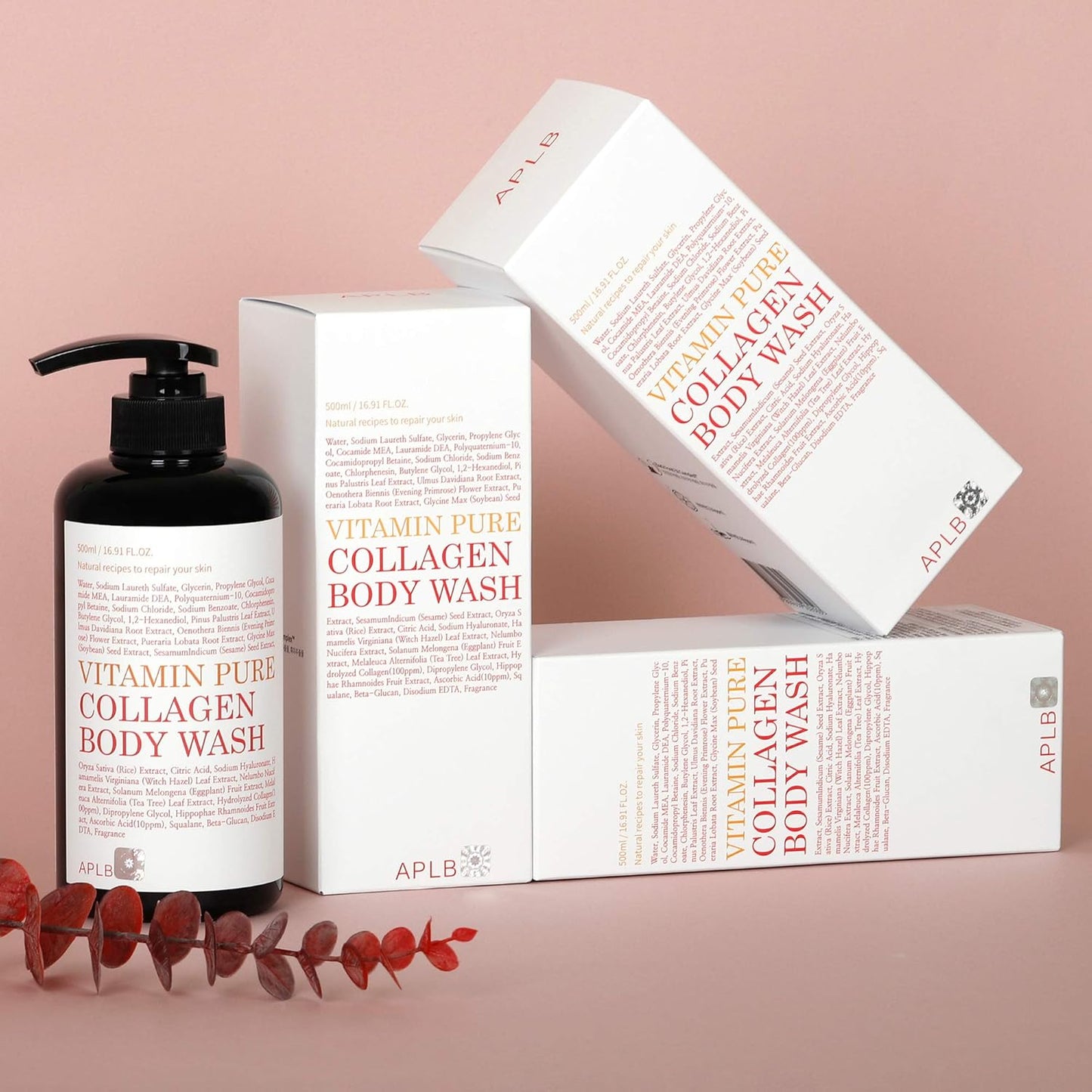 APLB Vitamin Pure Collagen Body Wash | Gel Lavant Collagène Nourrissant