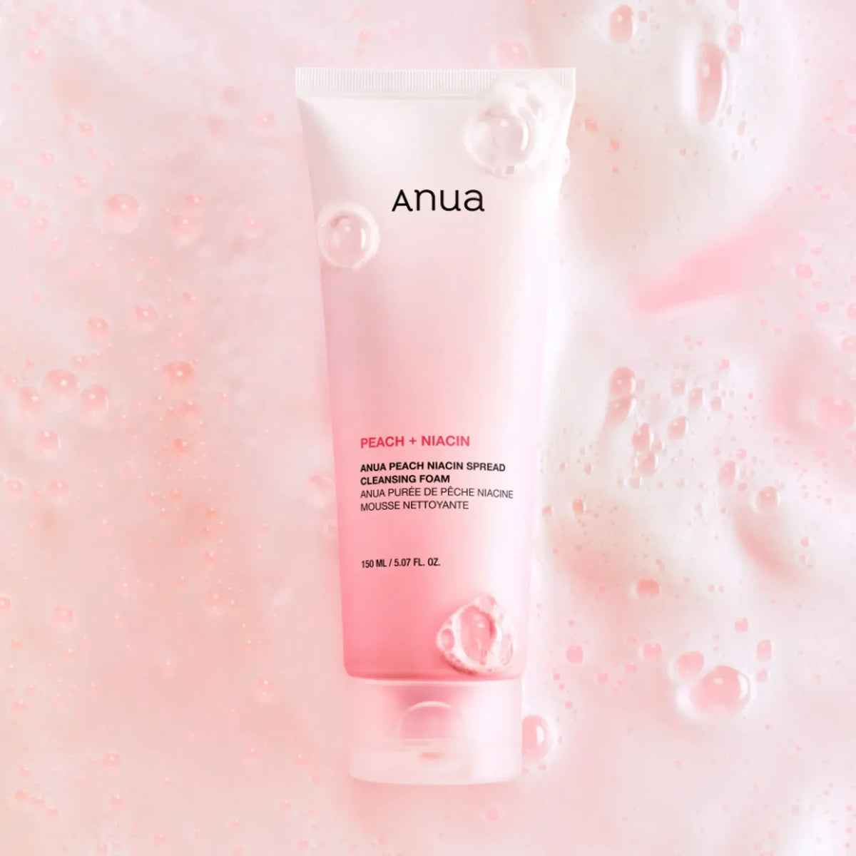 ANUA Peach Niacin Spread Cleansing Foam | Mousse Nettoyante Pufifiante Exfoliante lluminatriace
