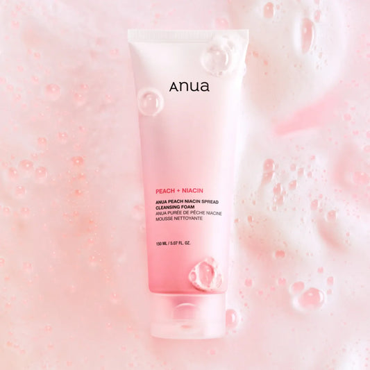 ANUA Peach Niacin Spread Cleansing Foam | Mousse Nettoyante Pufifiante Exfoliante lluminatriace