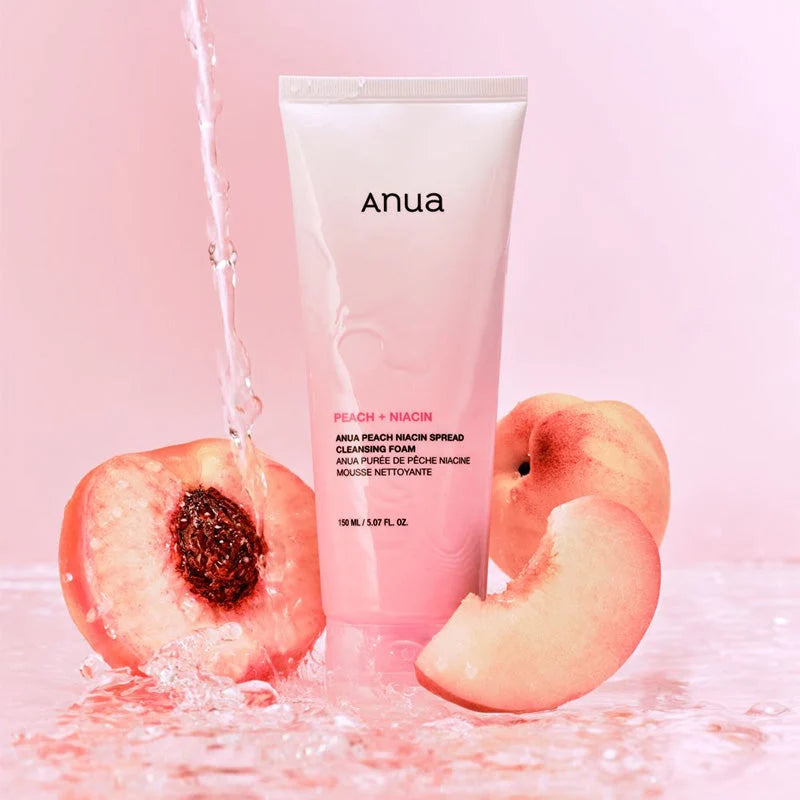 ANUA Peach Niacin Spread Cleansing Foam | Mousse Nettoyante Pufifiante Exfoliante lluminatriace