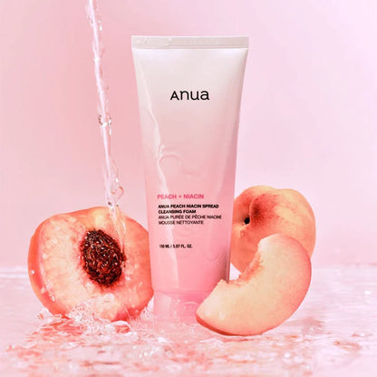 ANUA Peach Niacin Spread Cleansing Foam | Mousse Nettoyante Pufifiante Exfoliante lluminatriace