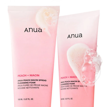 ANUA Peach Niacin Spread Cleansing Foam | Mousse Nettoyante Pufifiante Exfoliante lluminatriace