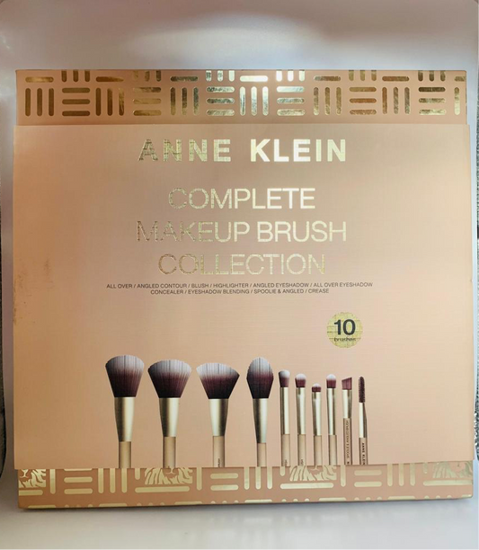 ANNE KLEIN complete makeup brush collection Doré 10 brushes