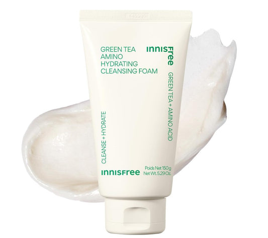INNISFREE Green Tea Amino Hydrating Cleansing Foam | Mousse Nettoyante Ultra-Doux