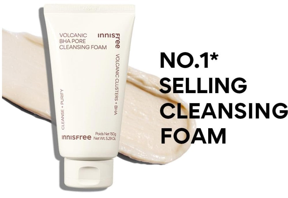 innisfree	Volcanic BHA Pore Cleansing Foam | Mousse Nettoyante Exfoliante Purifiante Anti-Sébum
