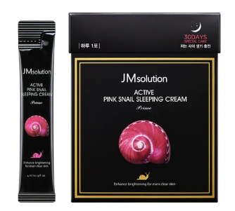 JMsolution Active Pink Snail Sleeping Cream Prime | Crème de Nuit Réparatrice Regenerante Nourrissante
