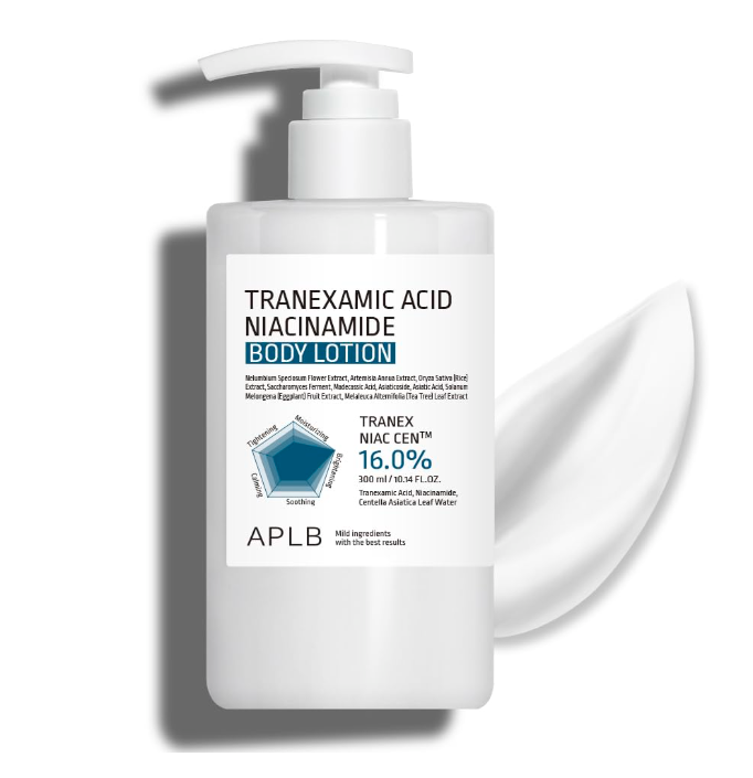 APLB Tranexamic Acid Niacinamide Body Lotion | Lait Corps Hydratant Anti Taches Eclaircissant Illuminant | Best Seller