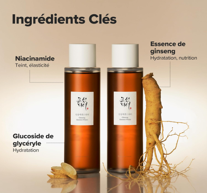 Beauty of Joseon Ginseng Essence Water | Eau Revitalisante Ultra-nourrissante & Illuminante Texture Légère