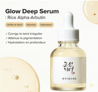 Beauty of Joseon Glow Deep Serum | Arbutin & Riz | Sérum Hydratant Intense Lissant & Protecteur