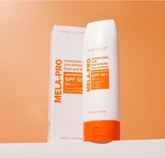 NINELESS Mela-Pro Tranexamic Acid Sun Screen | Ecrans Solaire Illuminant SPF 50+