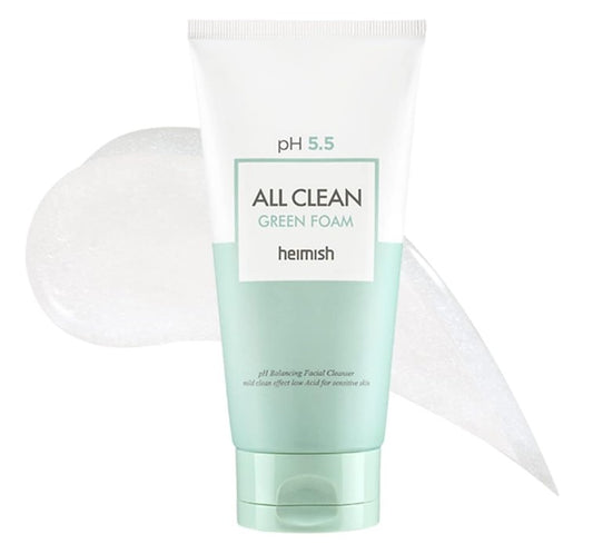 Heimish All Clean Green Foam | Gel Moussant Nettoyant PH doux Anti Sébum