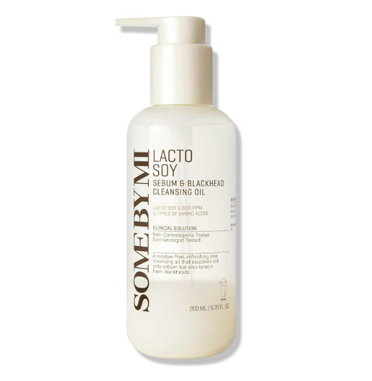 SOME BY MI Lacto Soy Seburn & Blackhead Cleansing Oil | Huile démaquillante Hydratante Anti Sébum Points Noirs
