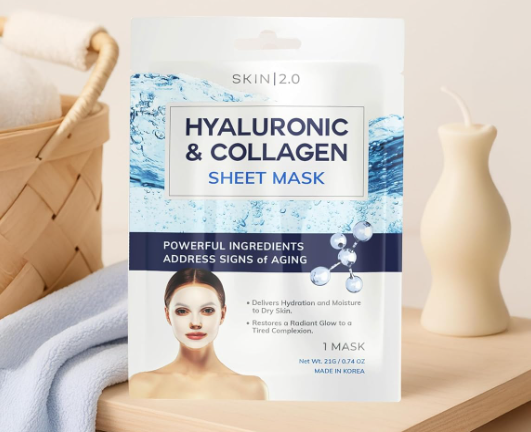 Skin 2.0 Hyaluronic Collagen Sheet Mask | Masque Hydratant Repulpant