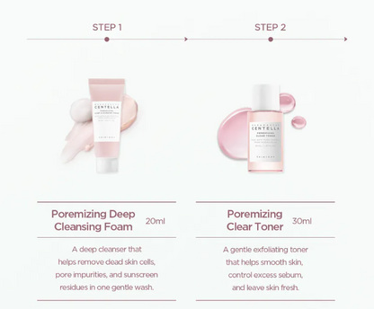 SKIN 1004 Madagascar Centella Poremizing Travel Kit  | Coffret de soins Format Voyage Routine Complete