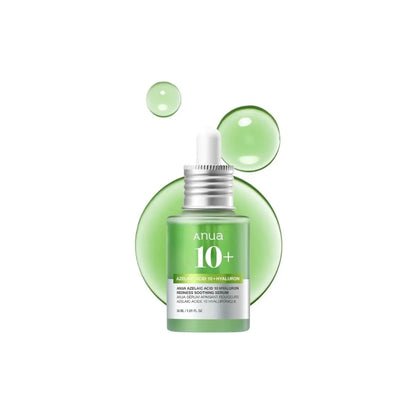 ANUA Azelaic Acid 10 Hyaluron Redness Soothing Serum | Serum Apaisant Hydratant Clarifiant