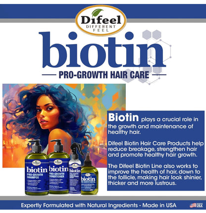 DIFEEL Biotin Premium Hair oil - Stimulateur pousse et Renforcement Biotine