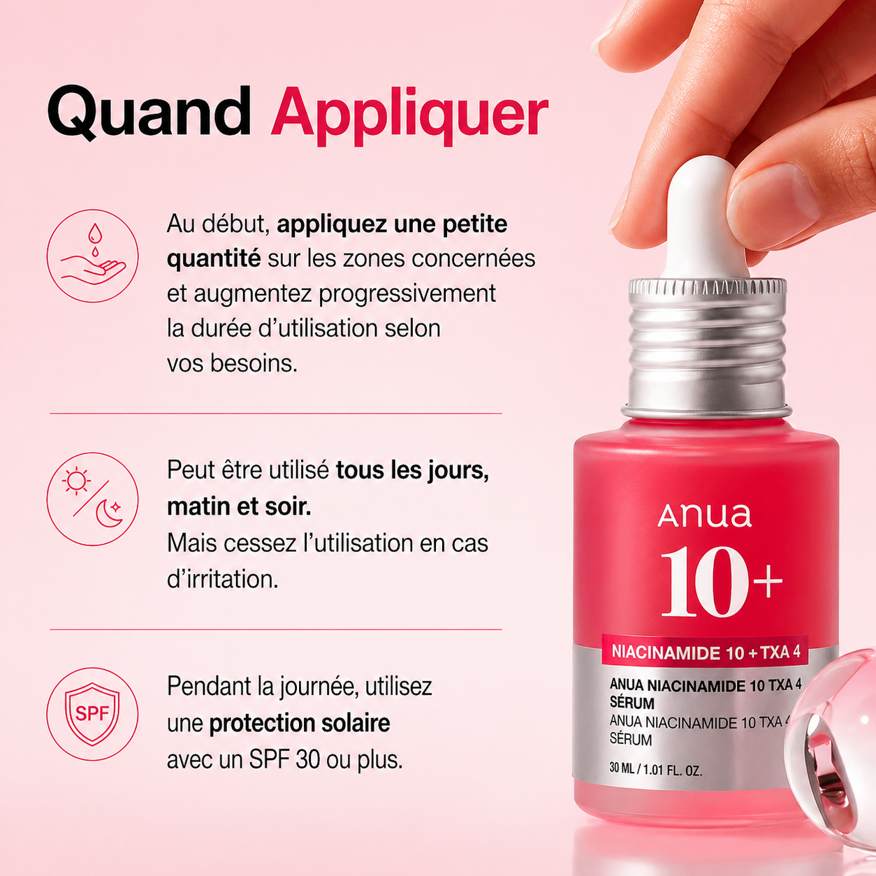 Anua Niacinamide 10% + TXA 4% Serum | Sérum Eclat, Unifiant, Apaisant & Anti-tache