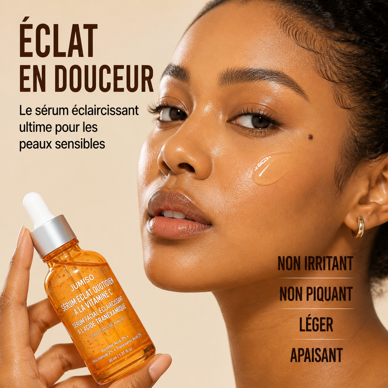 JUMISO All Day Vitamin Brightening & Balancing Facial Serum | Sérum Facial Vitaminé Éclaircissant Revitalisant Anti Taches