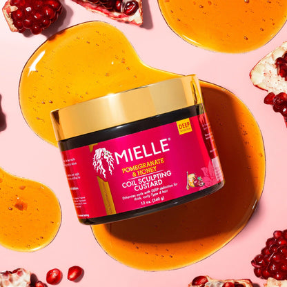 Mielle Pomegranate & Honey Coil Sculpting Custard | Crème Coiffante Définissante cheveux bouclés