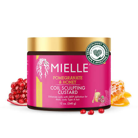 Mielle Pomegranate & Honey Coil Sculpting Custard | Crème Coiffante Définissante cheveux bouclés