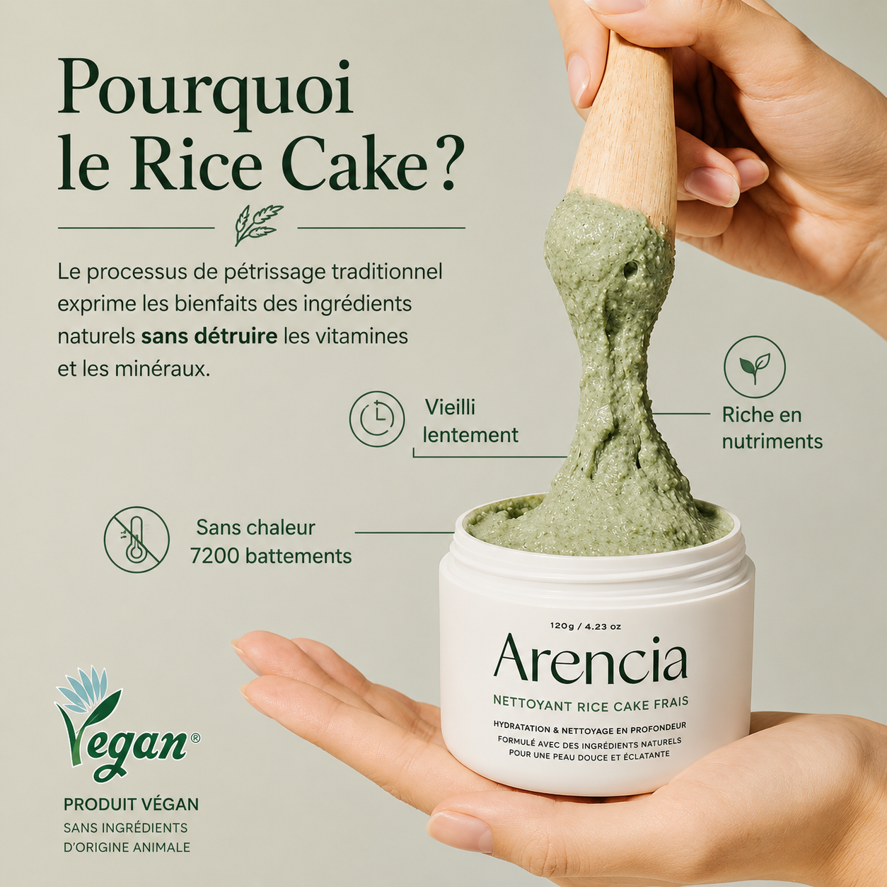 Arencia fresh green rice mochi cleanser | Nettoyant Visage Doux Purifiant Best Seller