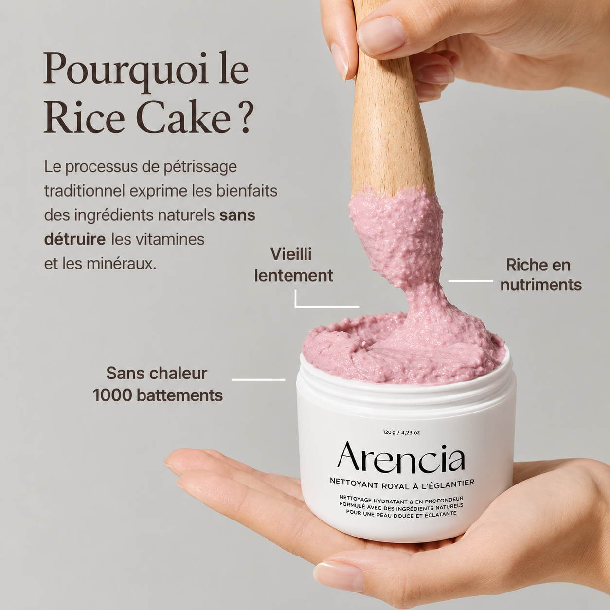 Arencia fresh rosehip rice mochi cleanser | Nettoyant Visage Doux Purifiant Best Seller