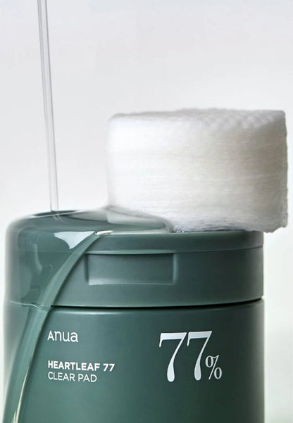 ANUA Heartleaf 77 Clear Pad | Lingettes Nettoyantes Apaisantes Hydratantes Visage