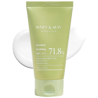 Mary&May Sensitive Soothing Gel Cream Tube | Crème-Gel Légère Apaisant Hydratant Peau Sensible