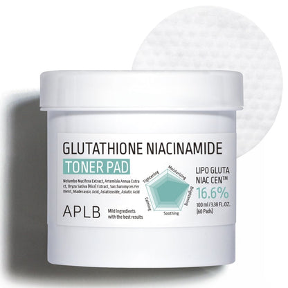 APLB glutathione niacinamide toner pad | Pads Tonifiant Eclat Hydratant Apaisant