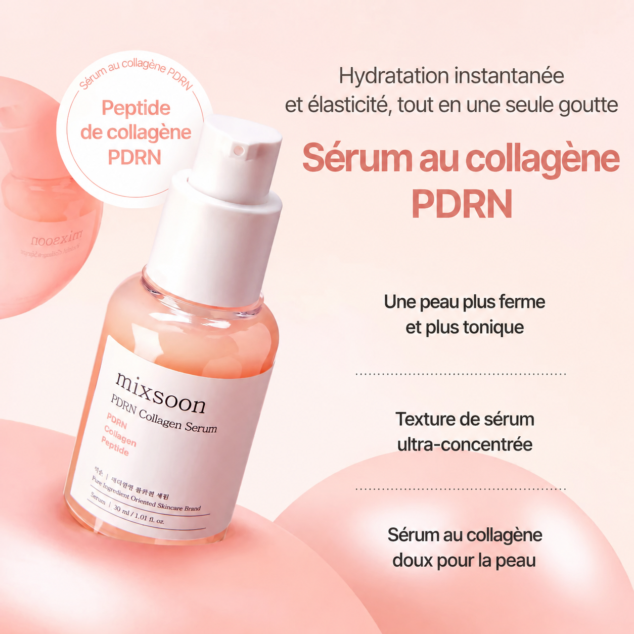 MIXSOON PDRN Collagen Serum | Sérum Coréen Hydratant Raffermissant Tendace KBeauty Best Seller Collagen