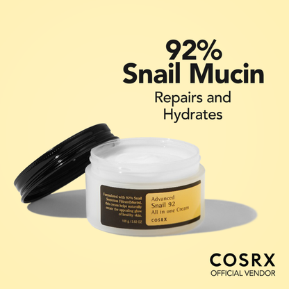 COSRX Advanced Snail 92 All In One Cream - Crème tout-en-un - Escargot