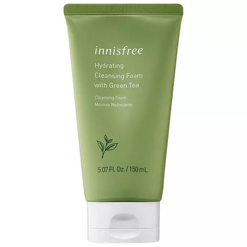 INNISFREE Gel Moussant Nettoyant Hydratant- Hydrating Cleansing Foam Green Tea