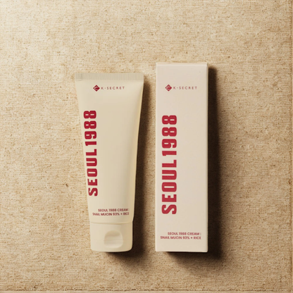 KSECRET SEOUL 1988 Cream : Snail Mucin 93% + Rice | Crème Reparatrice Illuminatrice Kbeauty