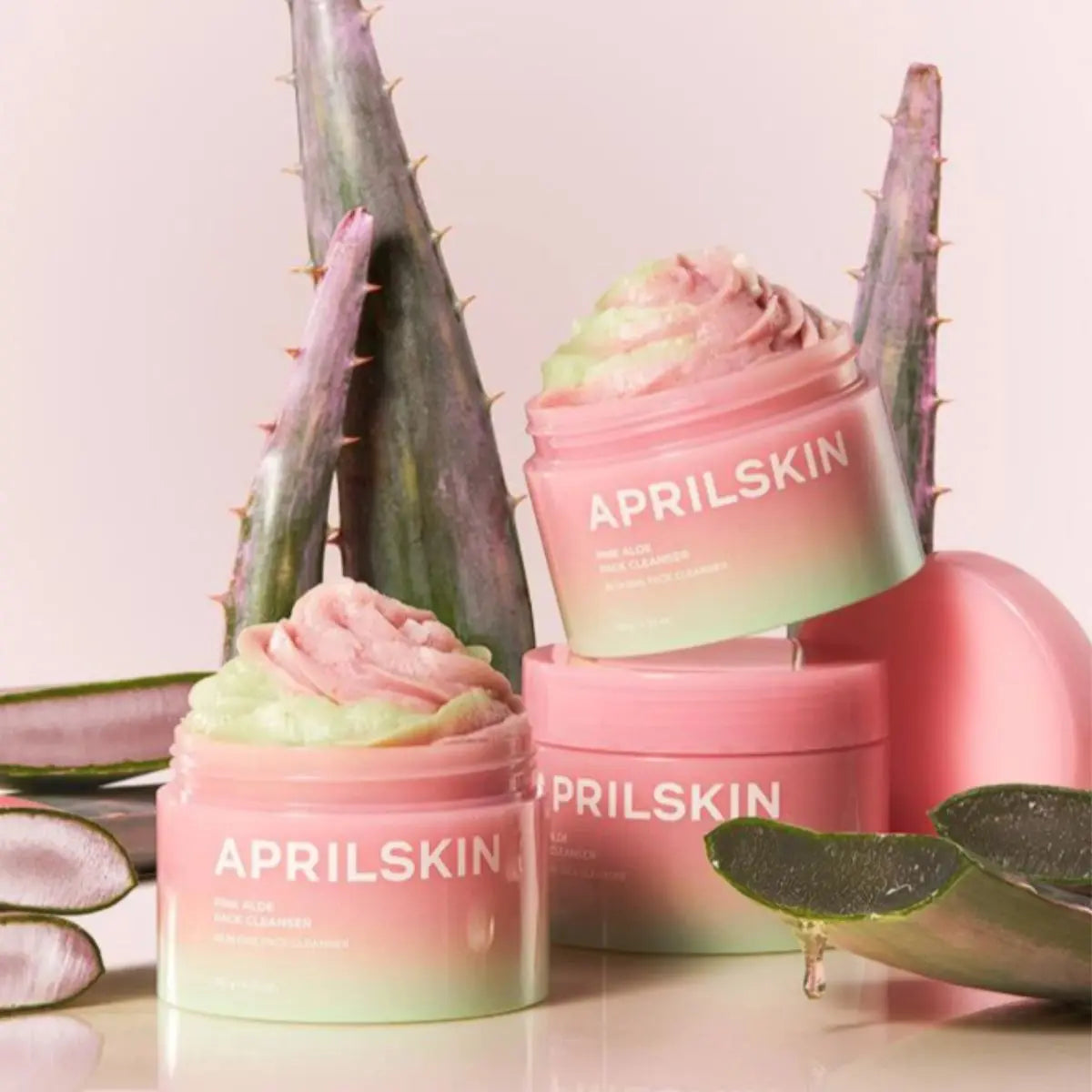 APRILSKIN Pink Aloe Pack Cleanser | Nettoyant Coréen 4-en-1 Apaisant Nettoyant Exfoliant Hydratant KBeauty Trend