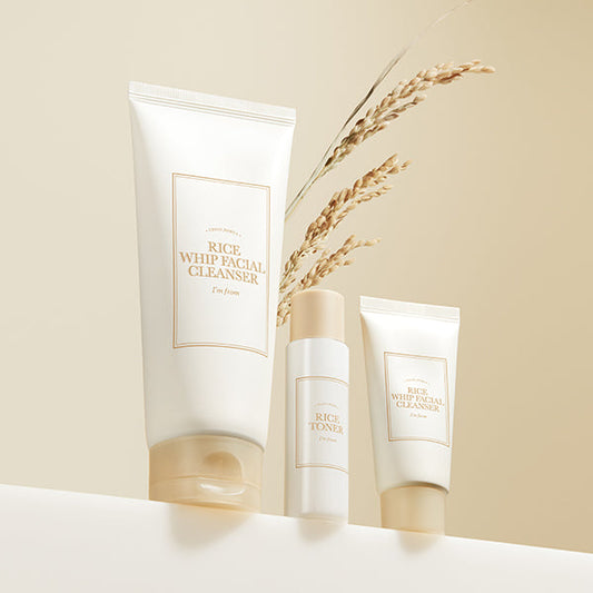I'M FROM Rice Whip Facial Cleanser Set | Kit Nettoyants Visage Impuretés Sébum Illuminant