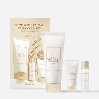 I'M FROM Rice Whip Facial Cleanser Set | Kit Nettoyants Visage Impuretés Sébum Illuminant