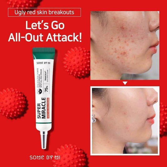 SOME BY MI AHA, BHA, PHA 14 Days Super Miracle Spot All Kill Cream | Correcteur Taches, Acné & Cicatrice