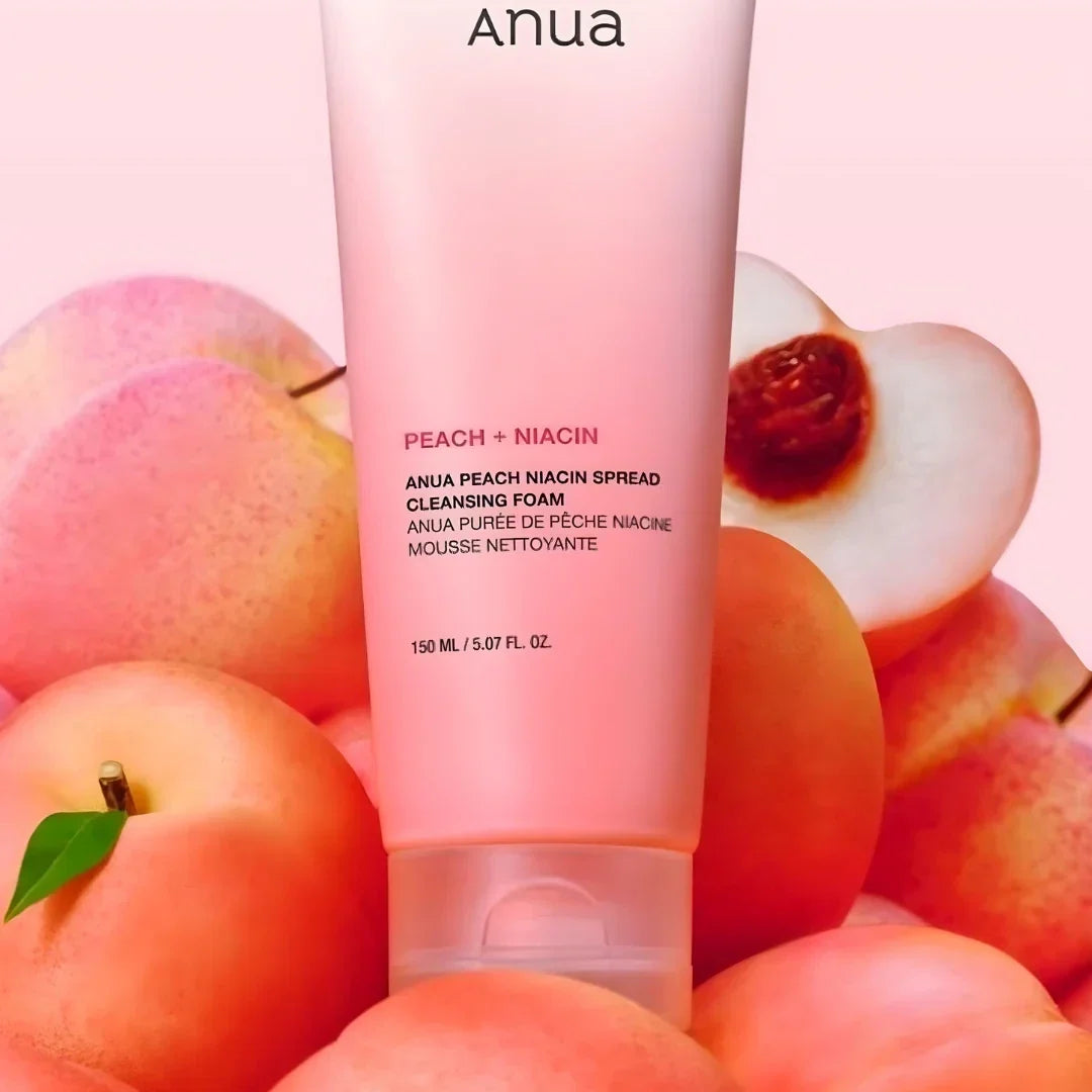 ANUA Peach Niacin Spread Cleansing Foam | Mousse Nettoyante Pufifiante Exfoliante lluminatriace