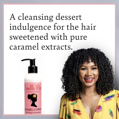 Camille Rose Naturals Caramel Cowash | Soin Lavant & Démêlant Nourrissant