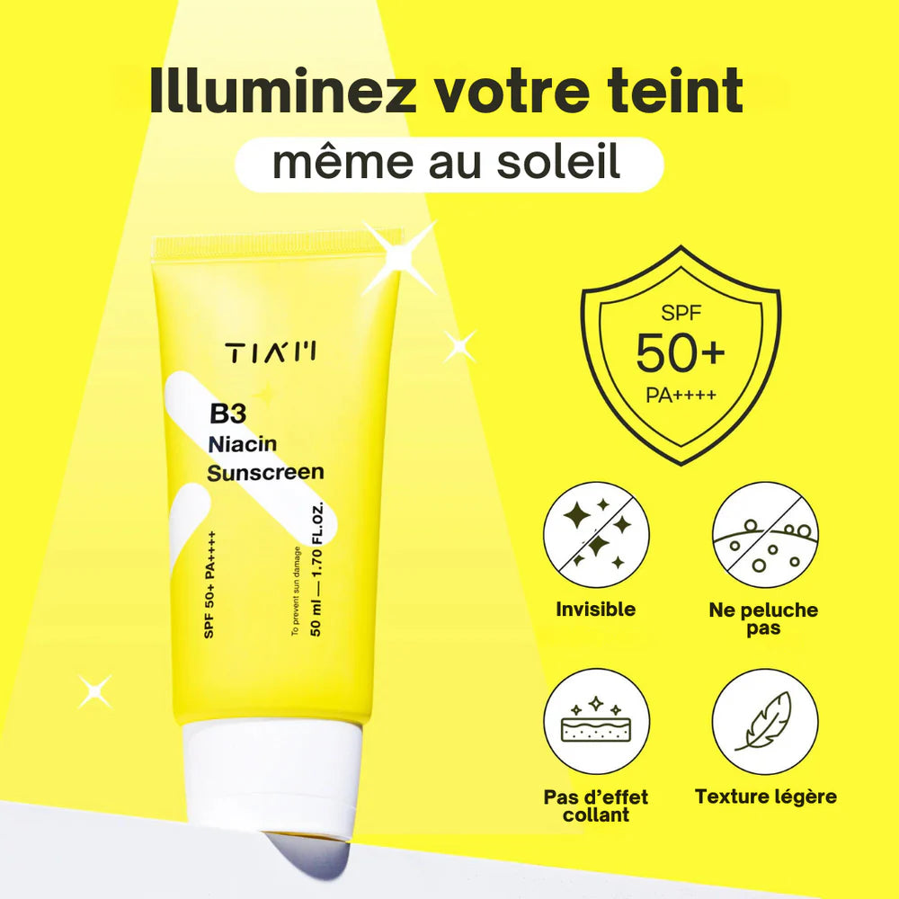 TIA'M B3 Niacin Sunscreen | Protection Solaire SPF50+ PA++++ HyperPigmentation Non Gras