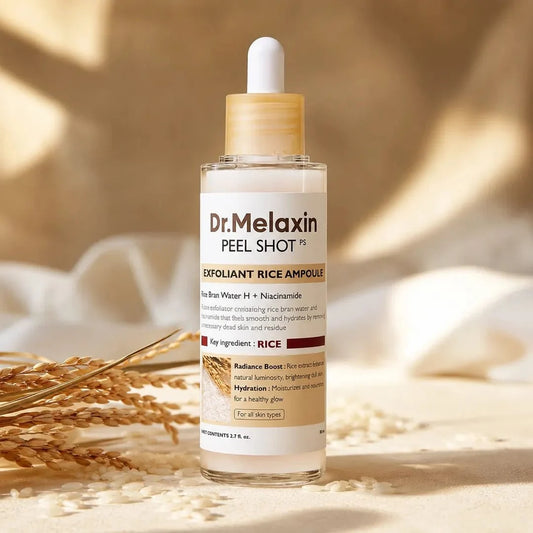 Dr.Melaxin Peel Shot Exfoliating White Rice Ampoule | Ampoule Exfoliante LIssante Ultra Efficace Peaux Mortes