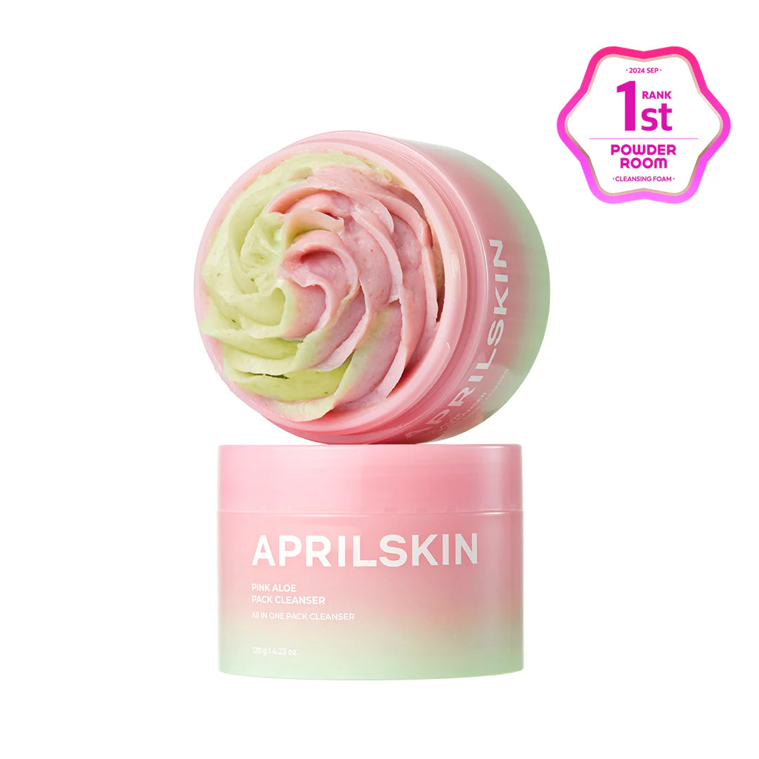 APRILSKIN Pink Aloe Pack Cleanser | Nettoyant Coréen 4-en-1 Apaisant Nettoyant Exfoliant Hydratant KBeauty Trend